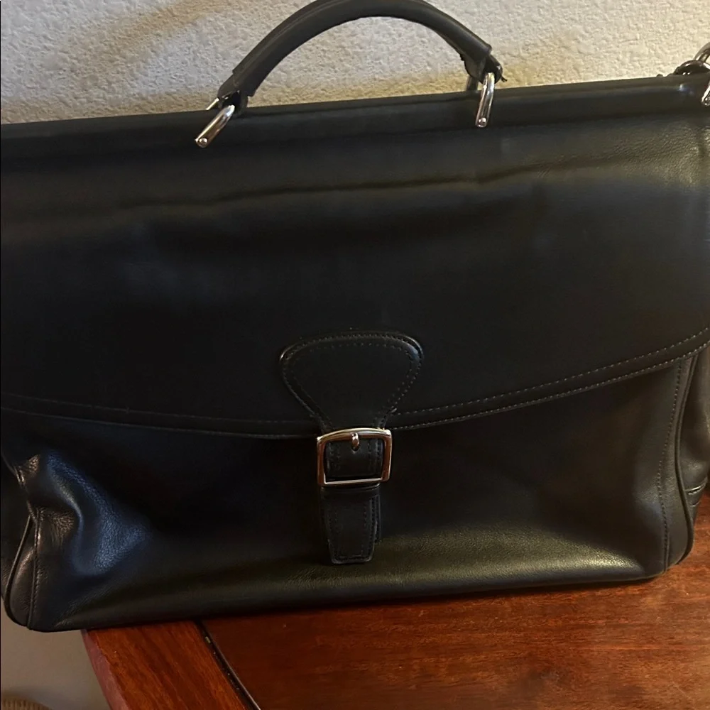 Coach Black Leather Briefcase